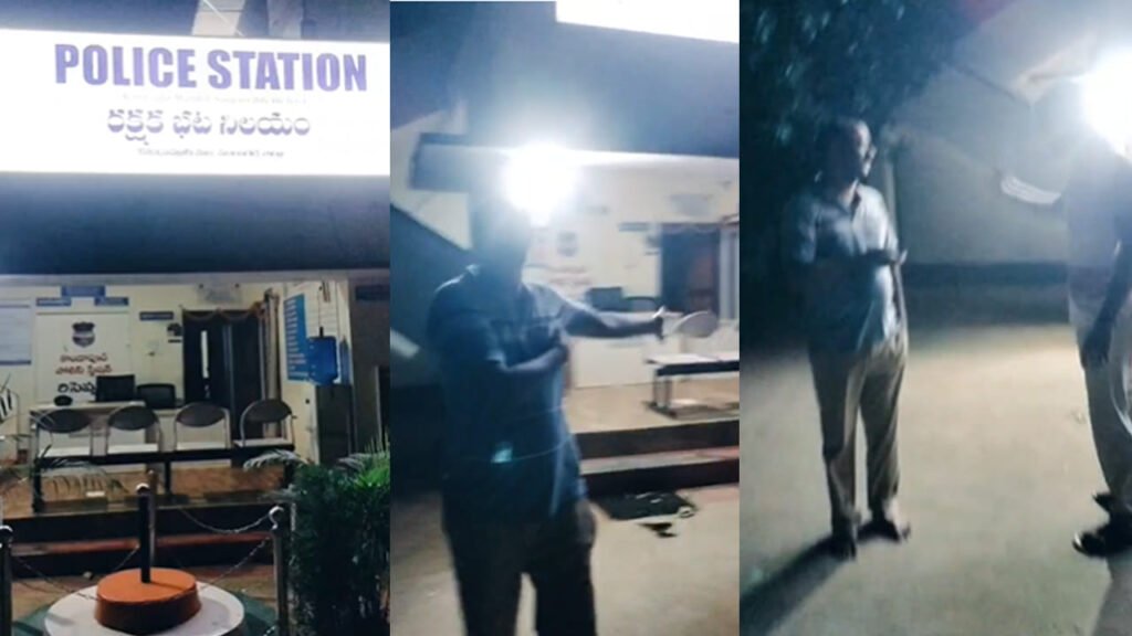 పోలీస్ స్టేషన్‌లో మందు మజా.. నిందితుడితో ఖాకీ సిట్టింగ్ కలకలం..