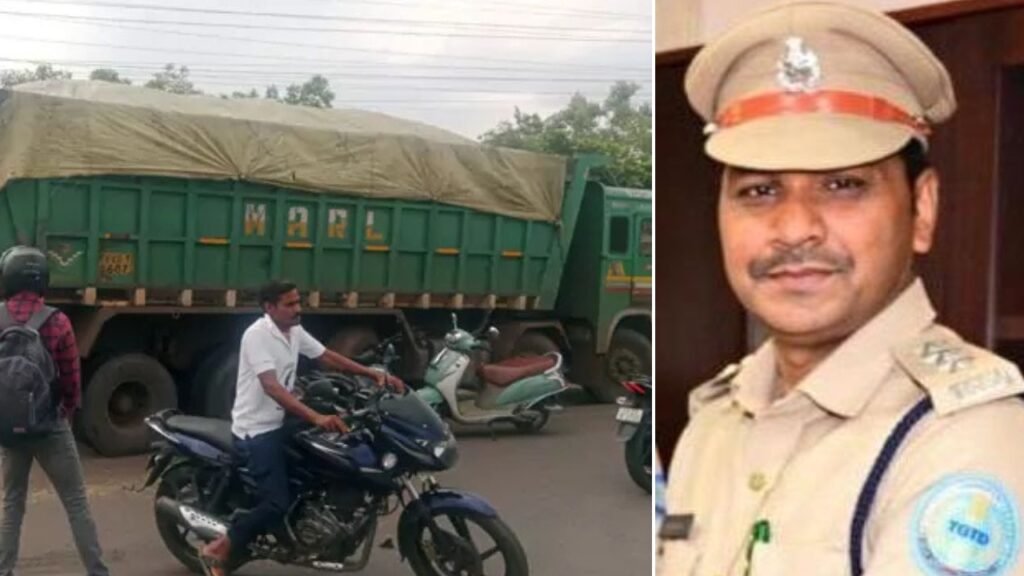 భూపాలపల్లిలో ఘోరం.. వాహన తనిఖీల్లో బొగ్గు టిప్పర్ బీభత్సం